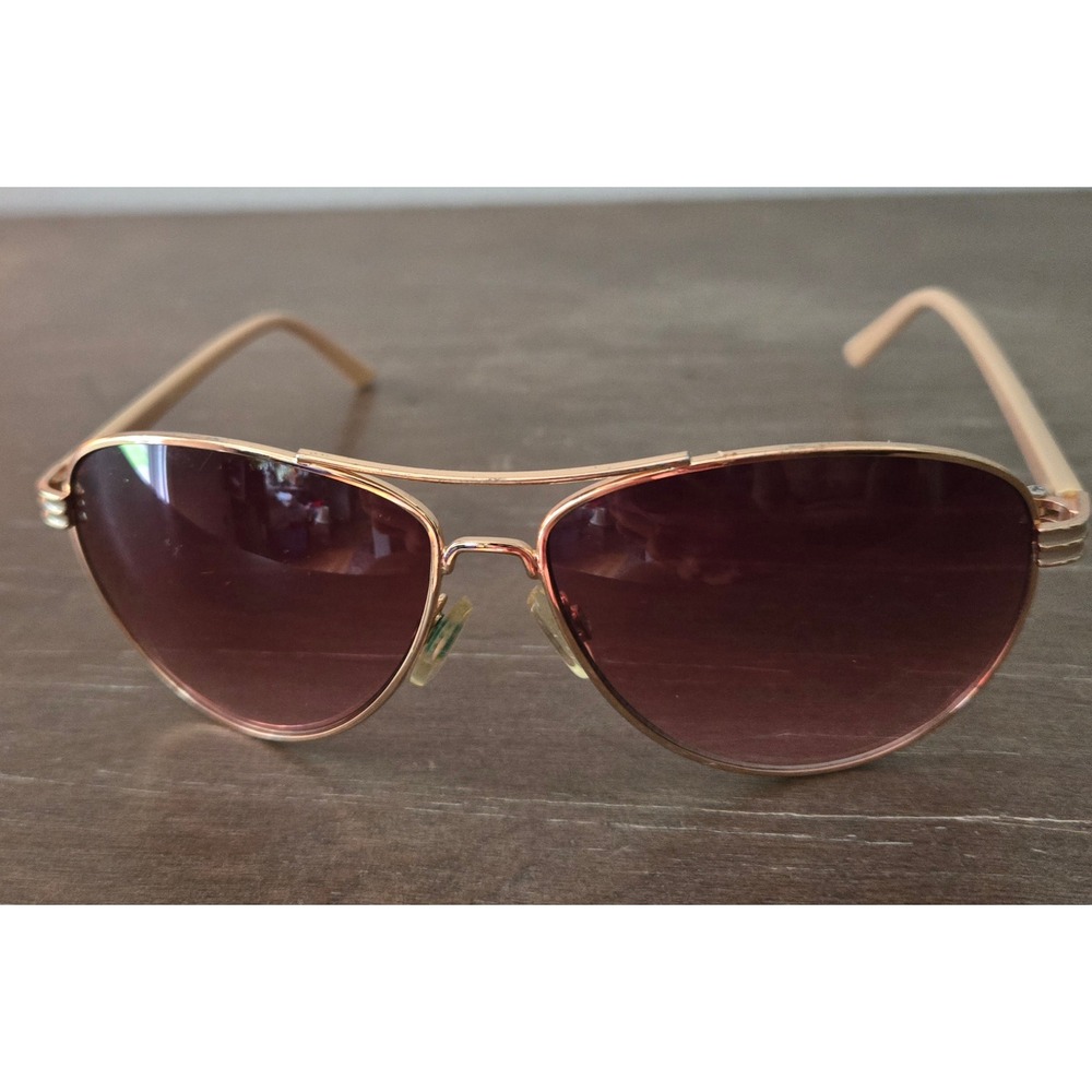 Steve Madden Sunglasses‎ Aviator Gold Brown Gradient Lens Designer Fashion